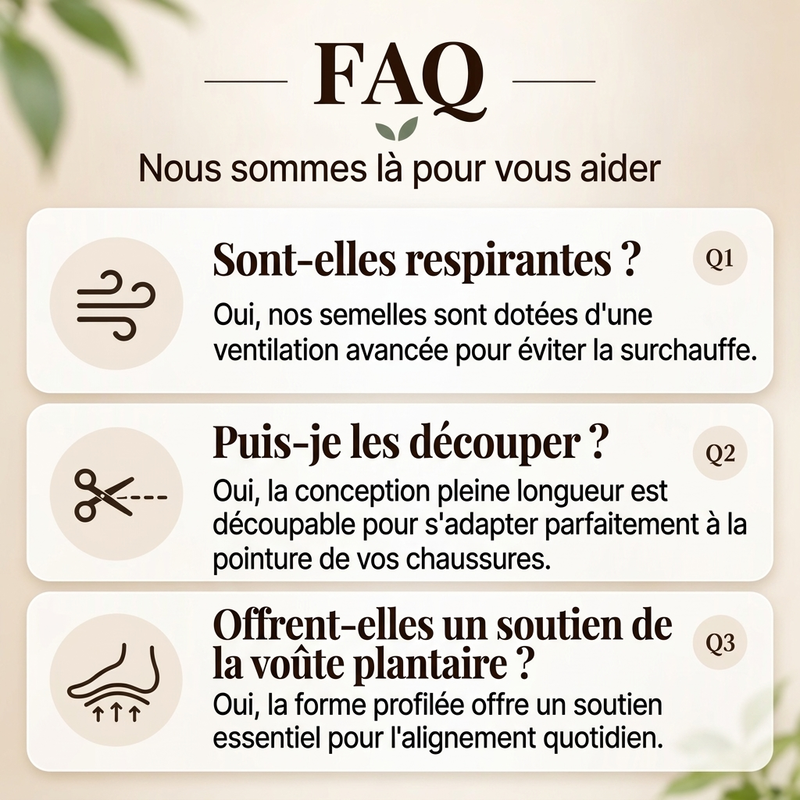 Semelles respirantes anti-odeurs à la camélia