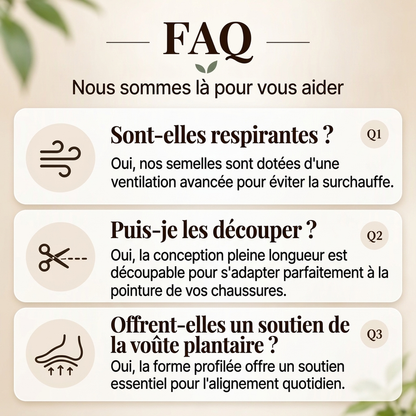 Semelles respirantes anti-odeurs à la camélia