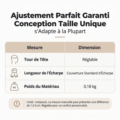 Écharpe à capuche en tricot thermique 2-en-1 pour femme