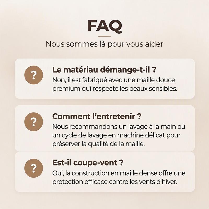 Écharpe à capuche en tricot thermique 2-en-1 pour femme