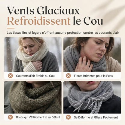 Foulard en fausse cachemire à imprimé zébré pour femmes, châle et écharpe d'hiver épais et chauds avec pompons