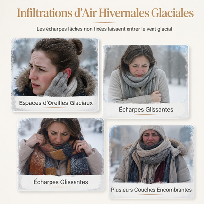Bonnet en tricot épais pour femme avec tour de cou et masque facial intégrés, bonnet chaud de protection des oreilles pour les activités extérieures en hiver