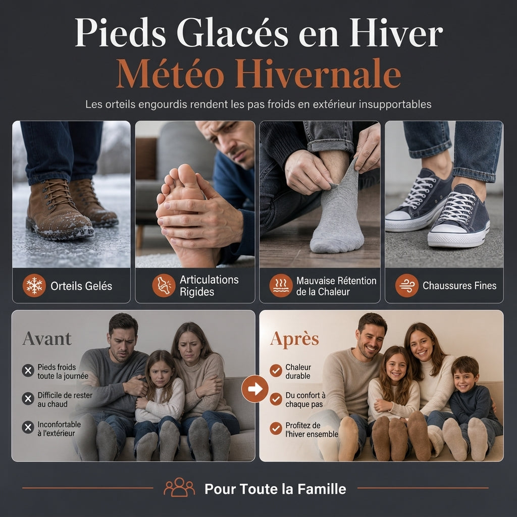Semelles chauffantes jetables à température constante pour hommes, femmes et enfants