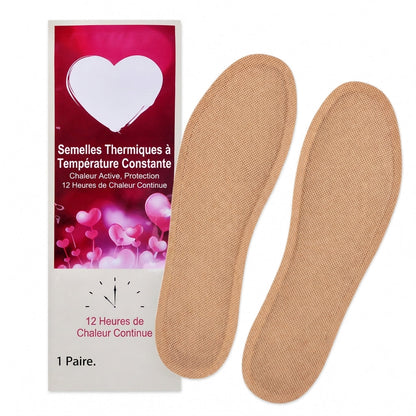 Semelles chauffantes jetables à température constante pour hommes, femmes et enfants