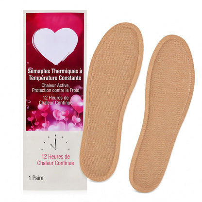 Semelles chauffantes jetables à température constante pour hommes, femmes et enfants