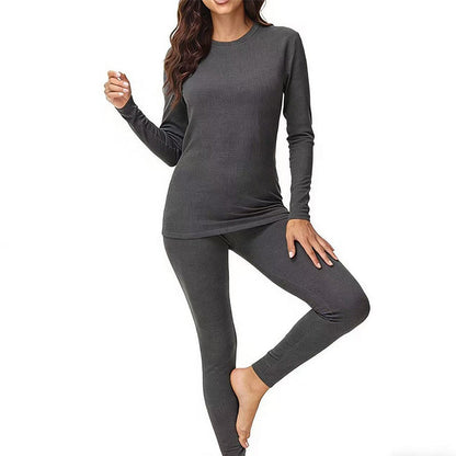 Ensemble de sous-vêtements thermiques extensibles pour femmes