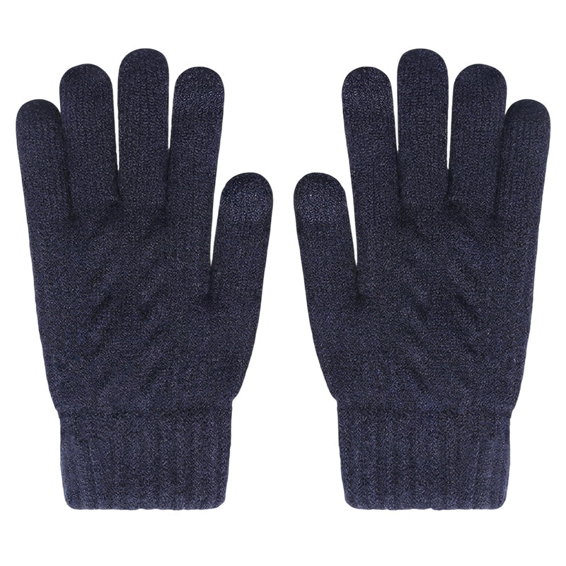 Gants en tricot chauds pour écran tactile, adaptés aux deux sexes pour l'hiver