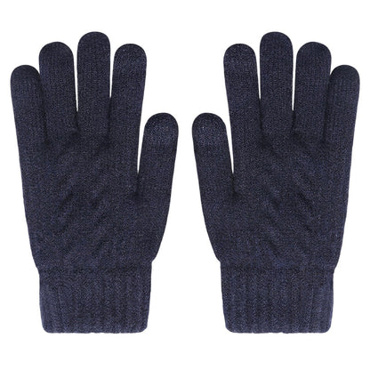 Gants en tricot chauds pour écran tactile, adaptés aux deux sexes pour l'hiver