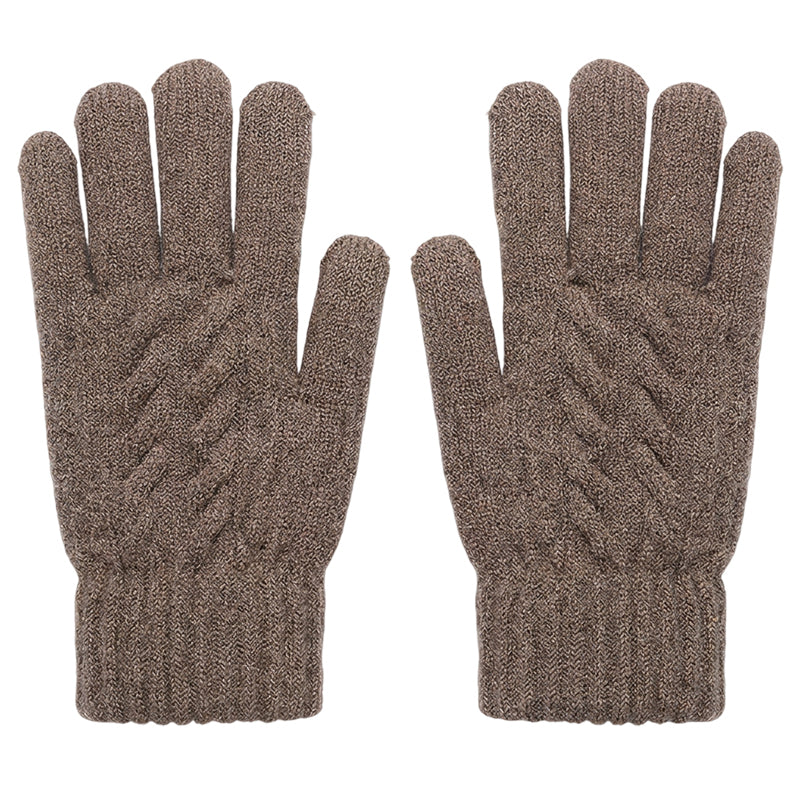 Gants en tricot chauds pour écran tactile, adaptés aux deux sexes pour l'hiver