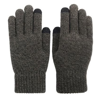 Gants en tricot chauds pour écran tactile, adaptés aux deux sexes pour l'hiver