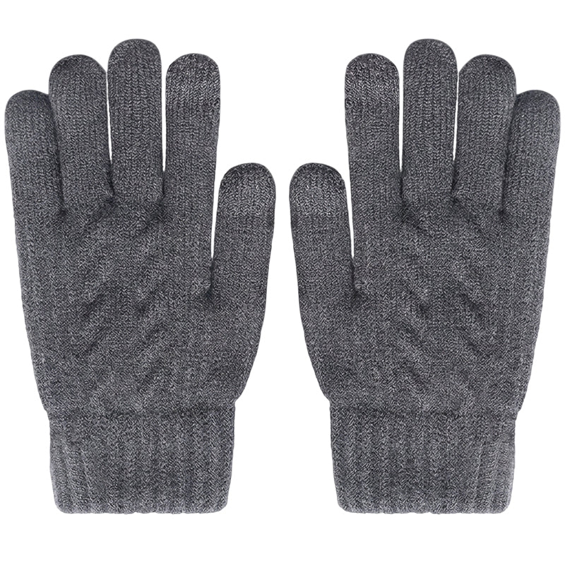 Gants en tricot chauds pour écran tactile, adaptés aux deux sexes pour l'hiver