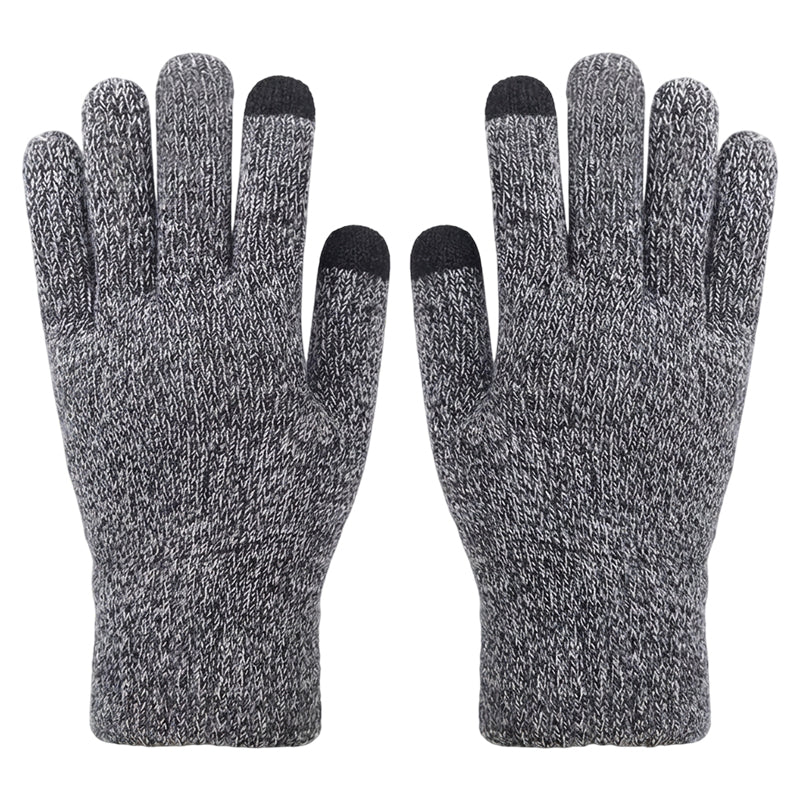 Gants en tricot chauds pour écran tactile, adaptés aux deux sexes pour l'hiver