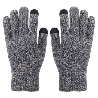 Gants en tricot chauds pour écran tactile, adaptés aux deux sexes pour l'hiver