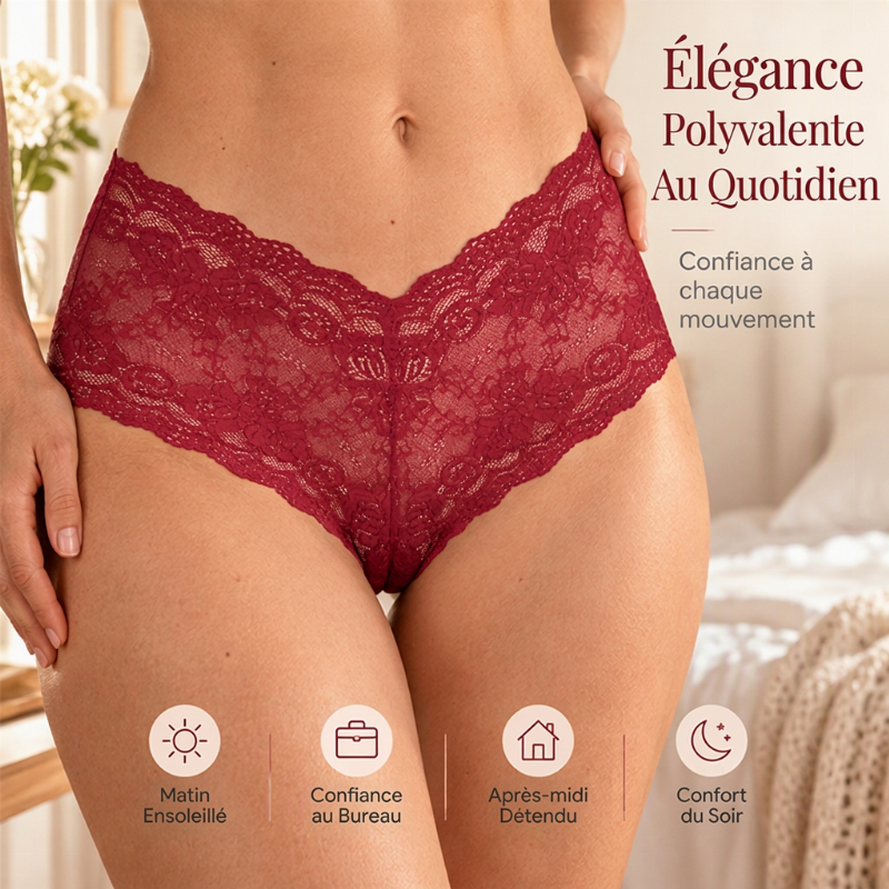 Culottes féminines en dentelle florale élégante